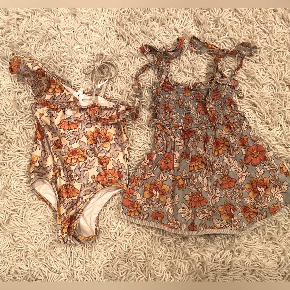 ZIMMERMANN Kids floral-print swimsuit and play suit, Size 1